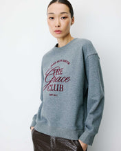 Load image into Gallery viewer, The Grace and Mila Armandio sweatshirt features a relaxed oversized silhouette so it is comfortable and easy to wear, inspired by classic college style. This sweatshirt has long sleeves, a crew neck with a printed slogan on the front and ribbed trims at the cuff.