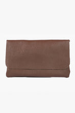 Load image into Gallery viewer, Italian Leather Clutch Bag - Chocolate