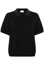 Load image into Gallery viewer, Kaffe Carly Polo Knit - Black