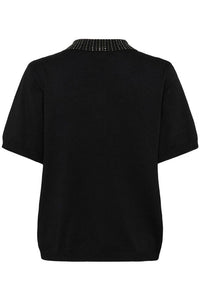 Kaffe Carly Polo Knit - Black