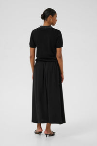 Kaffe Carly Polo Knit - Black