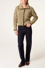 Load image into Gallery viewer, Striped Knit Cardigan - Lemon/Choc
