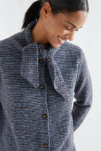 Load image into Gallery viewer, Compania Fantastica Striped Knit Cardigan - Blue/Brown