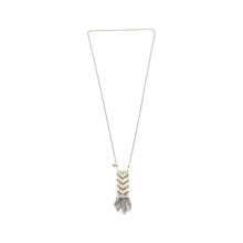 Load image into Gallery viewer, Long Fringe Bead Chain Pendant Necklace - Bronze