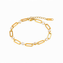 Load image into Gallery viewer, Cubic Zirconia Oval Link Chain Bracelet