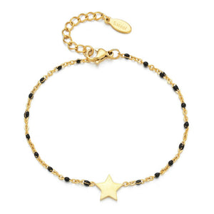 Bead Bracelet Star - Black