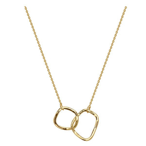 Twin Hoop Necklace - Gold