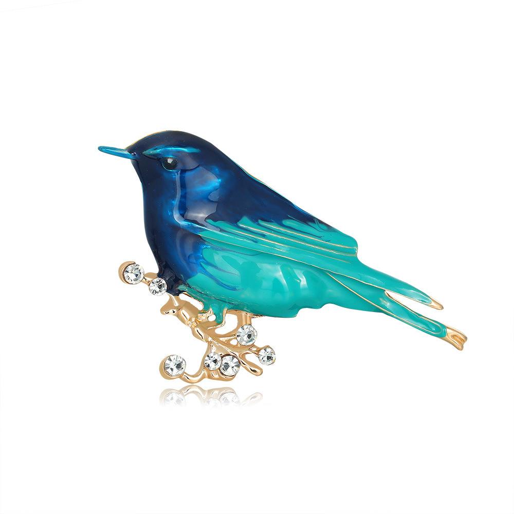 Bird Brooch - Blues