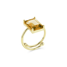 Load image into Gallery viewer, Faceted Gem Ring - Amber