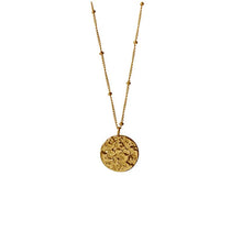 Load image into Gallery viewer, Textured Disc Necklace - Gold