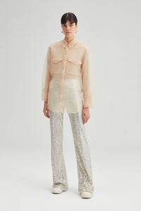 Organza Shirt - Nude