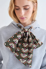 Load image into Gallery viewer, Compania Fantastica grey hooded sweatshirt with geometric print drawstring tie.  A unique style.