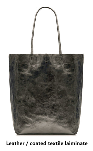 Classica Soft Leather Tote Bag - Pewter