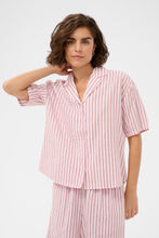 Load image into Gallery viewer, Kaffe Lara Shirt - Ballerina White Henna Stripe / Pink