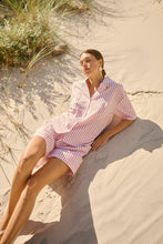 Load image into Gallery viewer, Kaffe Lara Shorts - Ballerina White Henna Stripe / Pink