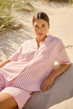Load image into Gallery viewer, Kaffe Lara Shorts - Ballerina White Henna Stripe / Pink