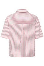 Load image into Gallery viewer, Kaffe Lara Shirt - Ballerina White Henna Stripe / Pink