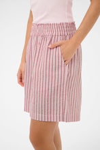 Load image into Gallery viewer, Kaffe Lara Shorts - Ballerina White Henna Stripe / Pink