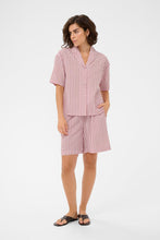 Load image into Gallery viewer, Kaffe Lara Shorts - Ballerina White Henna Stripe / Pink