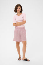 Load image into Gallery viewer, Kaffe Lara Shorts - Ballerina White Henna Stripe / Pink
