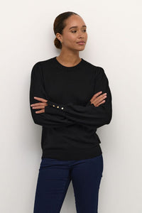 Kaffe Lizza Fine Knit Jumper - Black