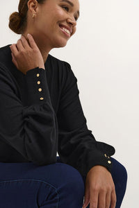 Kaffe Lizza Fine Knit Jumper - Black
