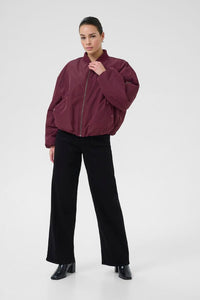 Kaffe Lorena Bomber Jacket - Wine