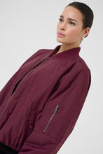 Load image into Gallery viewer, Kaffe Lorena Bomber Jacket - Wine