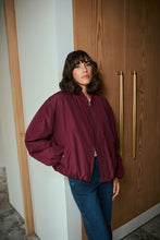 Load image into Gallery viewer, Kaffe Lorena Bomber Jacket - Wine