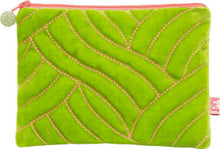 Load image into Gallery viewer, Quilted Stitch Velvet Purse - Lime