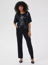 Load image into Gallery viewer, Kaffe Miranda Sequin Top - Black