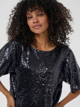 Load image into Gallery viewer, Kaffe Miranda Sequin Top - Black