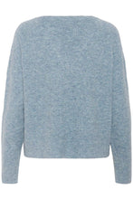 Load image into Gallery viewer, Kaffe Niel V Neck Jumper - Windward Blue