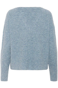 Kaffe Niel V Neck Jumper - Windward Blue