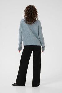 Kaffe Niel V Neck Jumper - Windward Blue