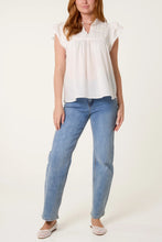 Load image into Gallery viewer, Wildflower Cotton Top - Ivory