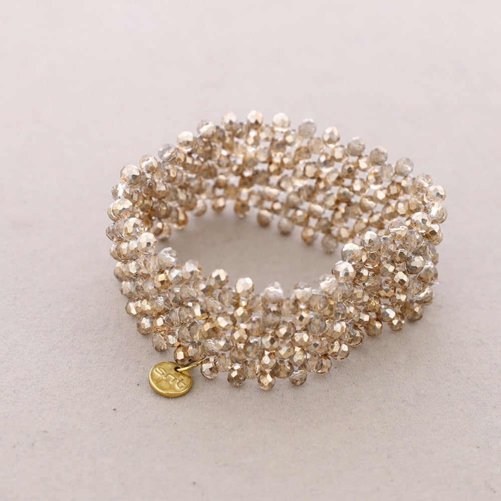 Faceted Crystal Bracelet - Golden