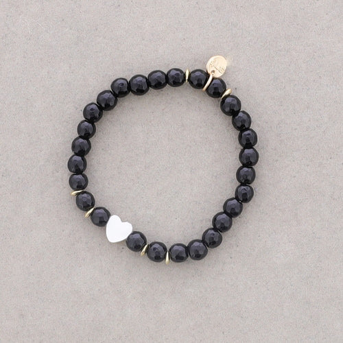 Elastic Bead Bracelet - Black
