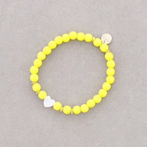 Elastic Bead Bracelet - Yellow