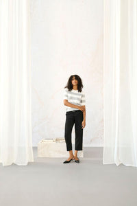 Kaffe Sakura Cropped Trousers - Black