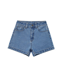 Grace & Mila Rice Denim Shorts - Blue