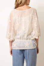 Load image into Gallery viewer, Star Lace Sleeve Blouse - Stone