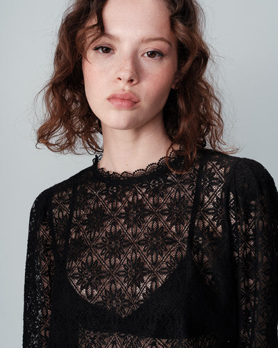Grace & Mila Navy Top - Black