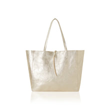 Load image into Gallery viewer, Leather Zip Tote - Gold