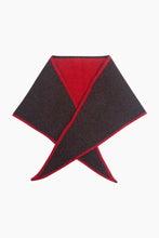 Load image into Gallery viewer, Contrast Triangle Scarf - Brown Red
