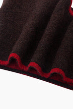 Load image into Gallery viewer, Contrast Triangle Scarf - Brown Red