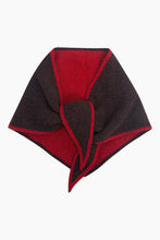 Load image into Gallery viewer, Contrast Triangle Scarf - Brown Red