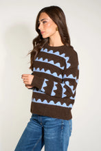 Load image into Gallery viewer, Wave Jumper - Choc/Blue