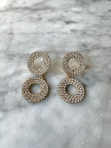 Diamante Circle Earrings