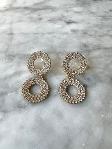 Diamante Circle Earrings